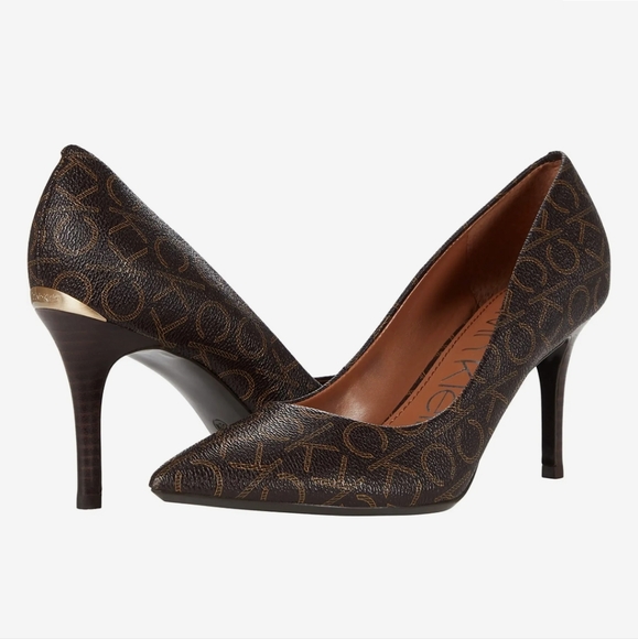 Calvin Klein Shoes - Calvin Klein Kcgiana Brown Classic Pumps Heels Size 8.5  calvin klien heels